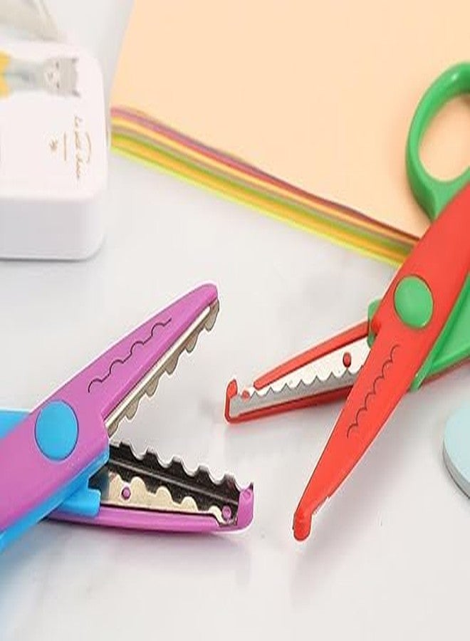 Freedy Designer Shape Cutter Scissor Pack of 4 Different Design, Zig Zag Scissor for DIY Craft Work, Project Work, Border Making and Scrapbooking, Multicolor, Designer Shape Scissor Pack of 4(A) - Image 3